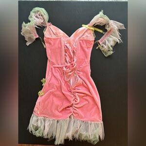 Playboy Costume Collection Pink Velour Fairy Dress